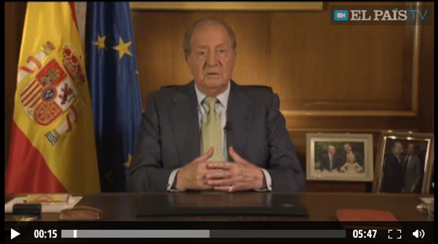 El Rey durante su intervencin | El PasTV
